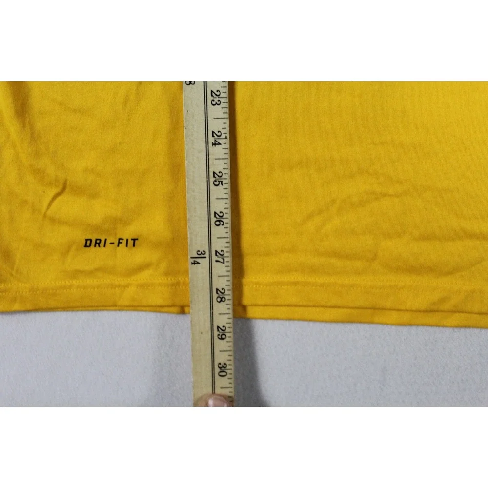The Nike Yellow Men Shirt Packers Spell Out Dri Fit Training Equipment Large